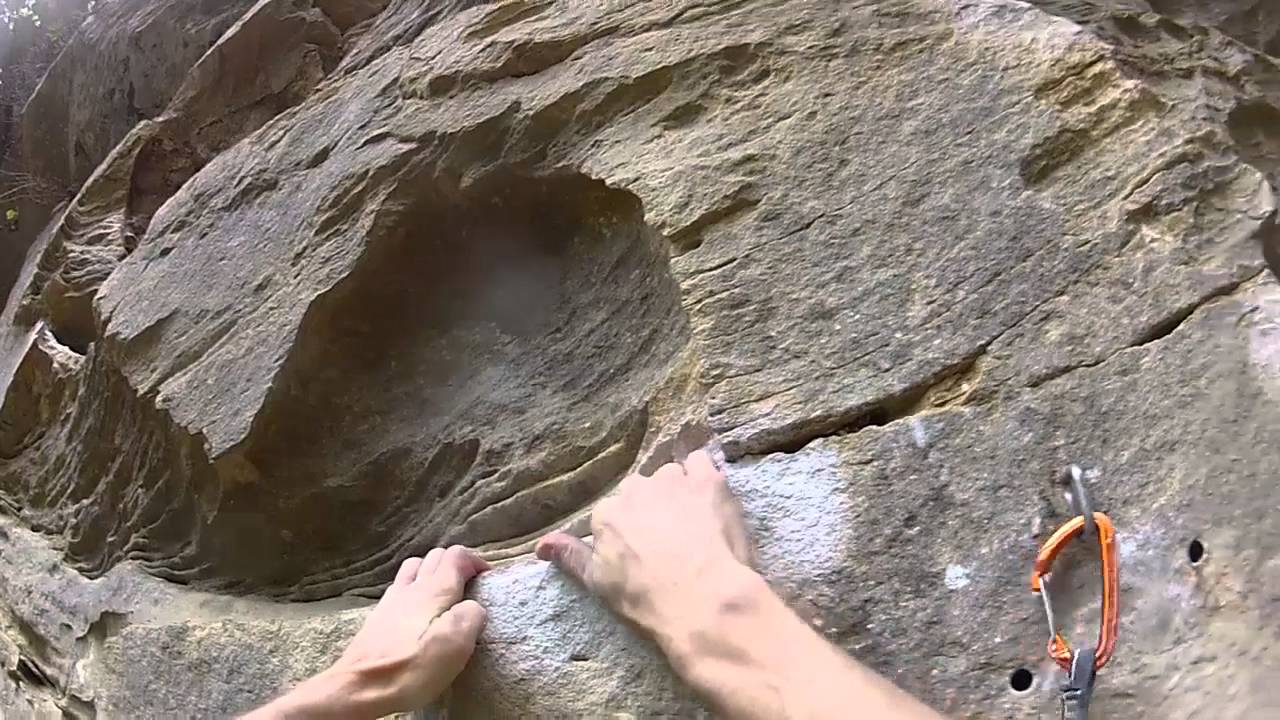 Sport Climbing on Ro Shampo at the Red River Gorge, KY