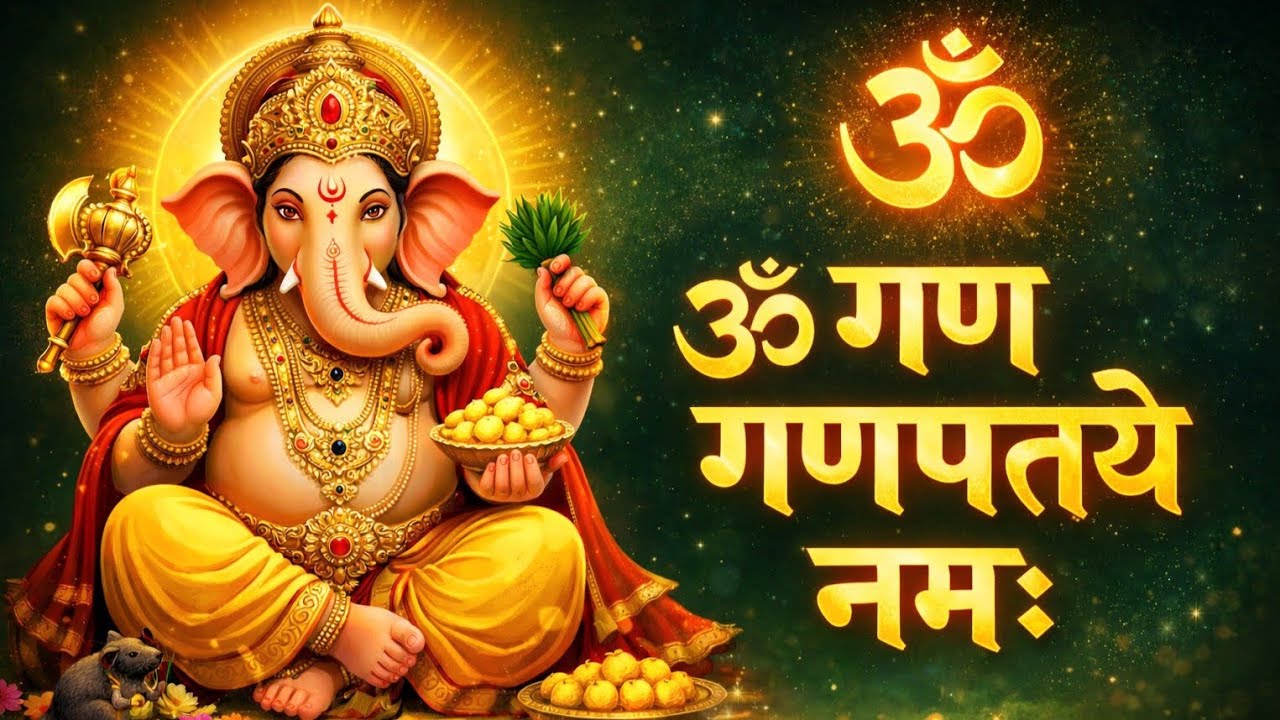 ॐ गण गणपतये नमः 🙏 | श्री गणेश  | Ganesh Mantra for Success, Wealth & Peace |Ganpati Bappa Morya