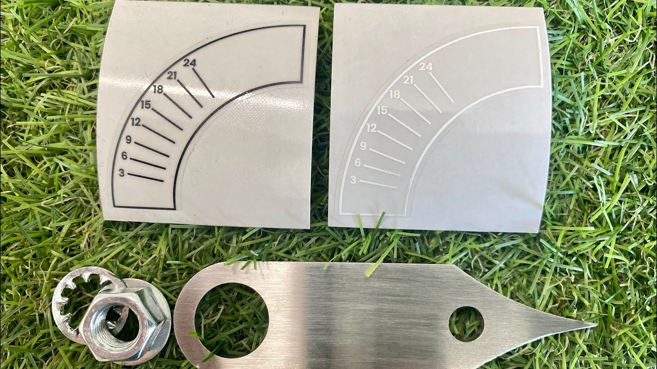 Height of Cut Indicator Sticker Fitment