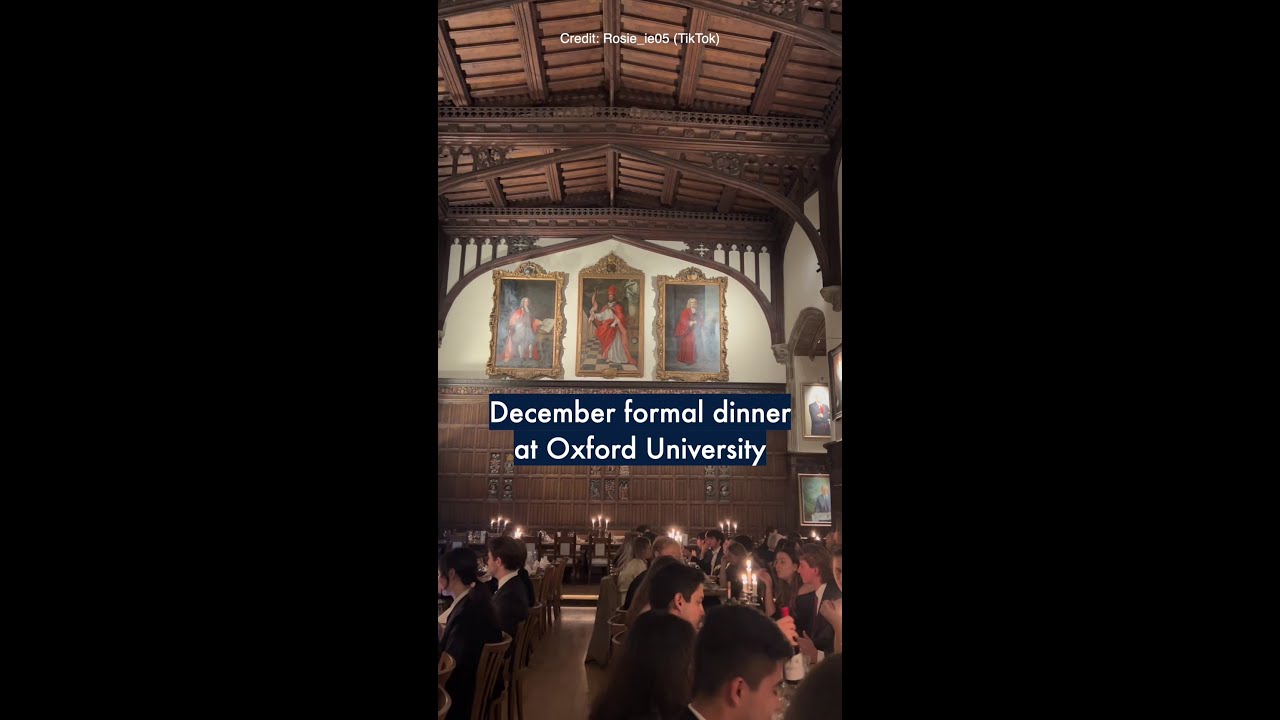December formal dinner at Oxford University 🍽️🎄