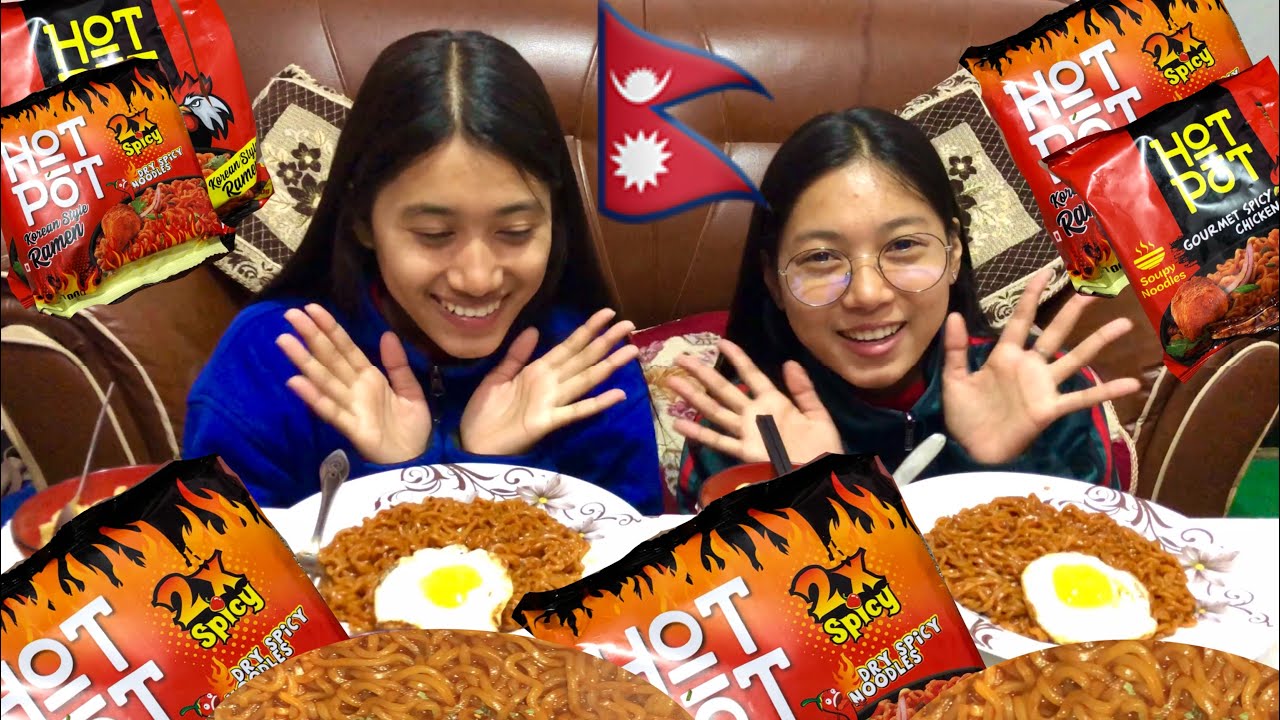 NEPALI SPICY NOODLES🔥🔥 || 2X & SOUPY HOTPOT🇳🇵🇳🇵|| NOODLES REVEIW || It’s me Aarati