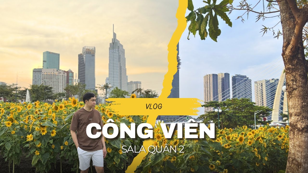 Vlog đi chợ hoa ở công viên bờ sông Sala  