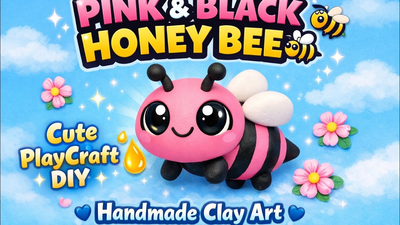 Easy to make clay craft honey bee | shehd ki makhi ko china Matti sy Kesy bnaayen 