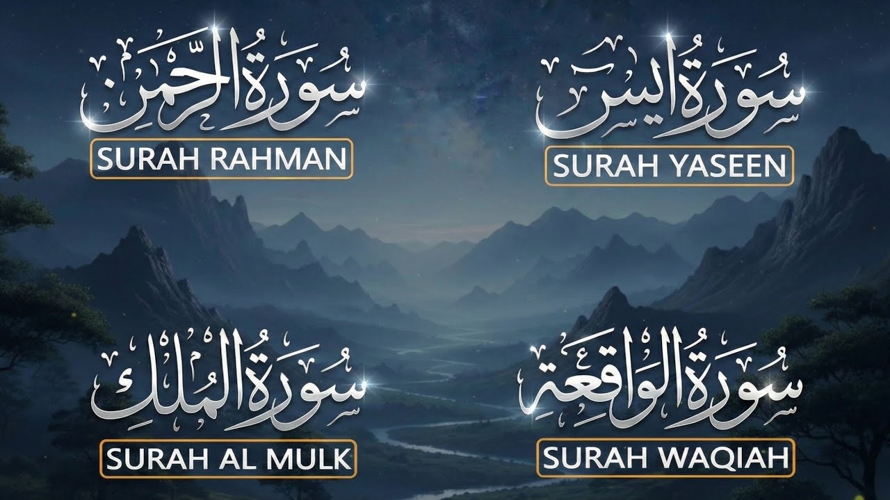 Surah Ar-Rahman | Yaseen  | Al-Mulk |  Al-Waqi'ah |Beautiful Quran Recitations | English Translation
