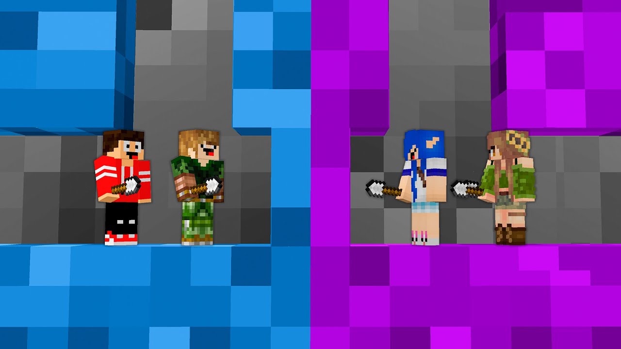 meninas vs. meninos PEQUENOS EMBAIXO DA TERRA (FORMIGAS SOTERRADOS MINECRAFT)