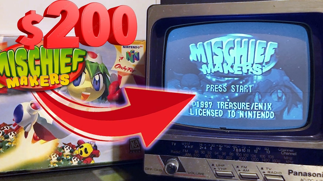 What a WEIRD $200 N64 Game Looks Like on a 1984 Black & White TV (200 Subscriber Special)!