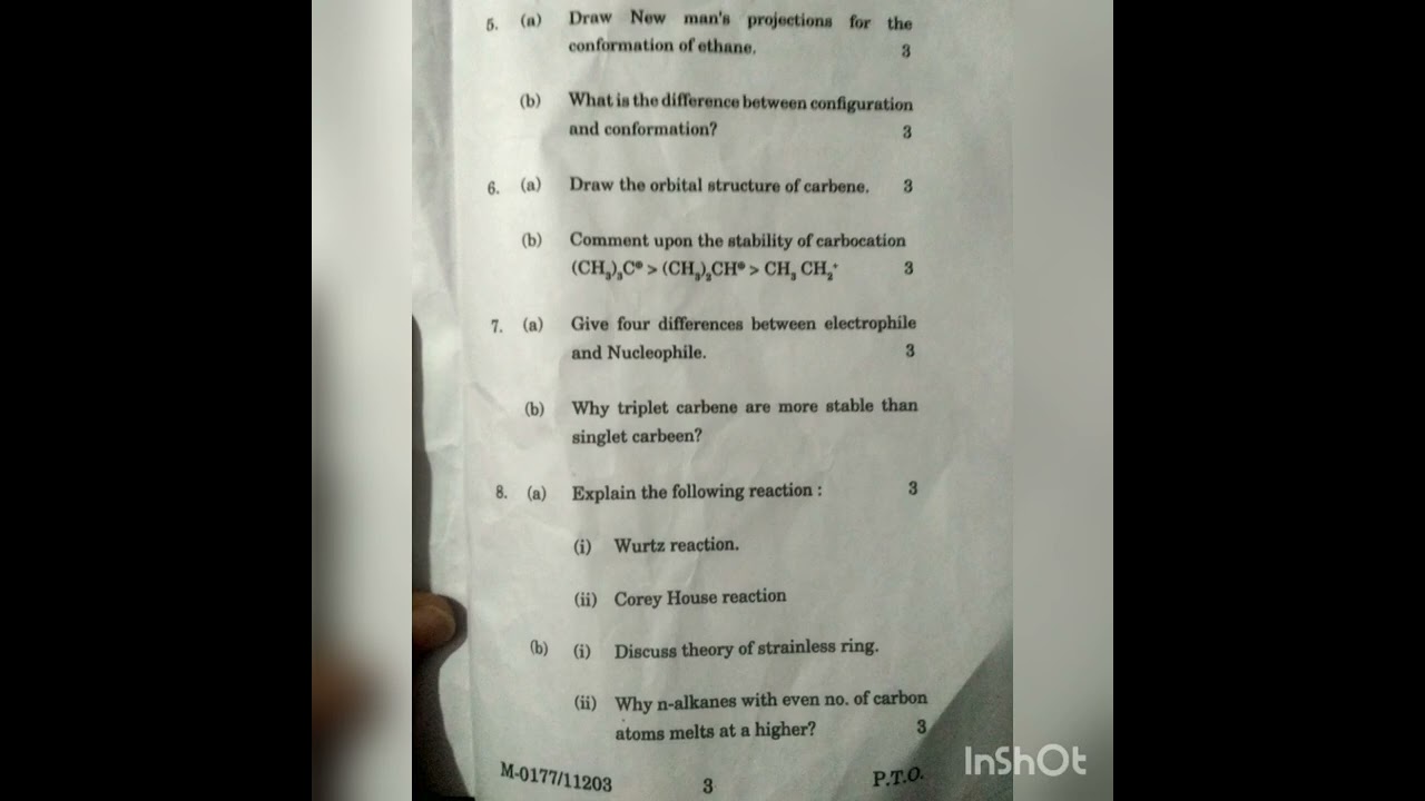 2022/IGU BSC IST sem/organic chemistry question paper