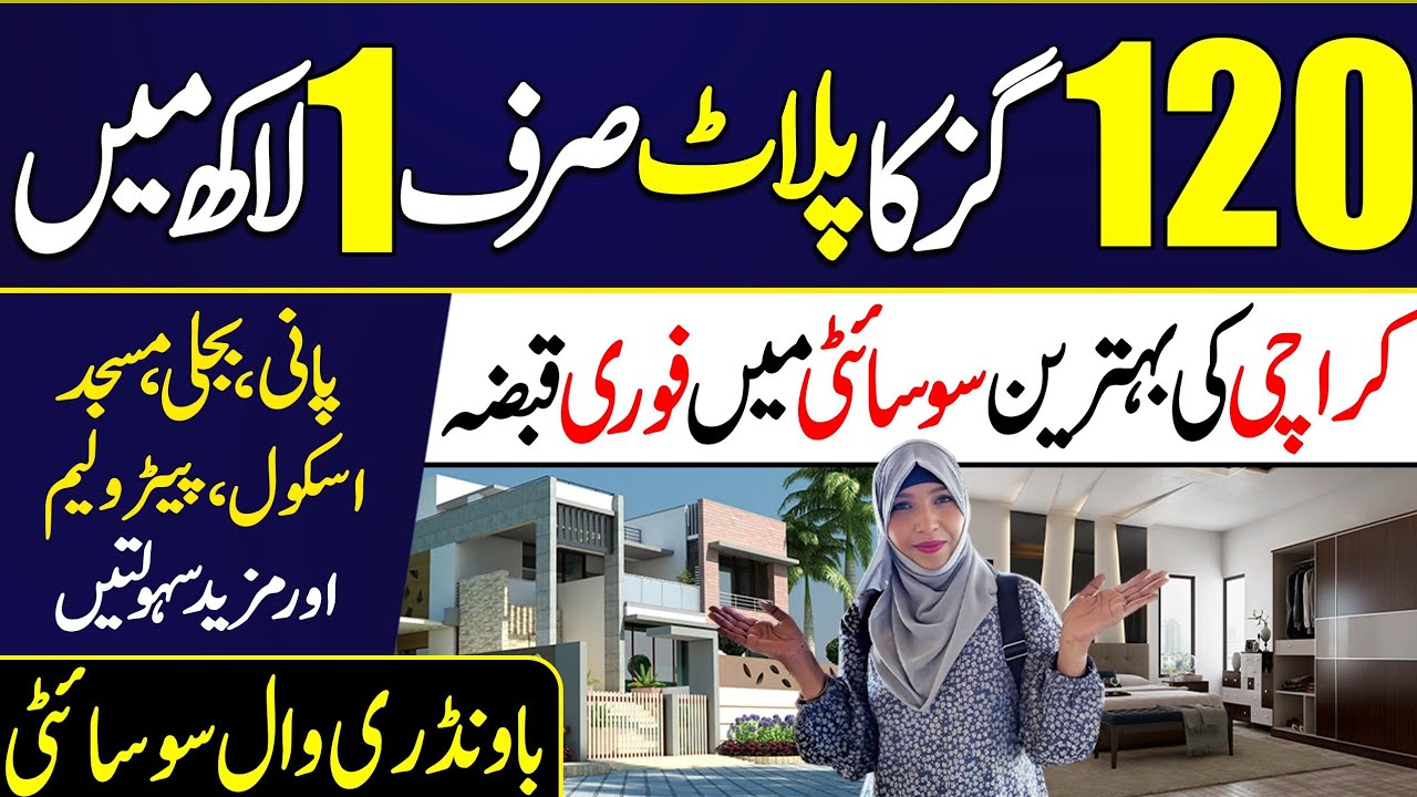 Plots on easy instalments Plan Karachi - Low cost housing scheme in Pakistan -House for Sale.