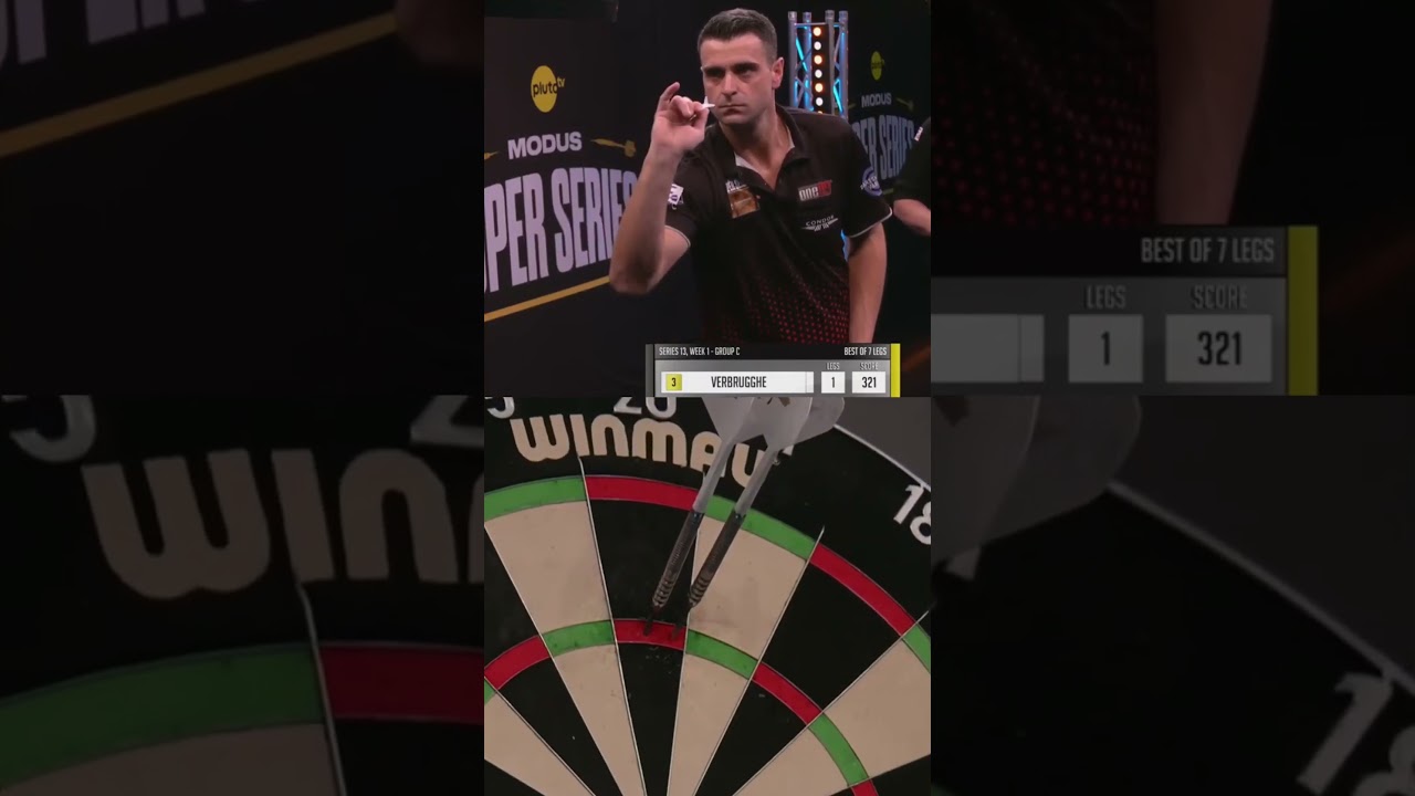 9-я попытка дротика от Тимоти Вербрюгге против Билли Леонарда #shorts #short #darts #dart #modus
