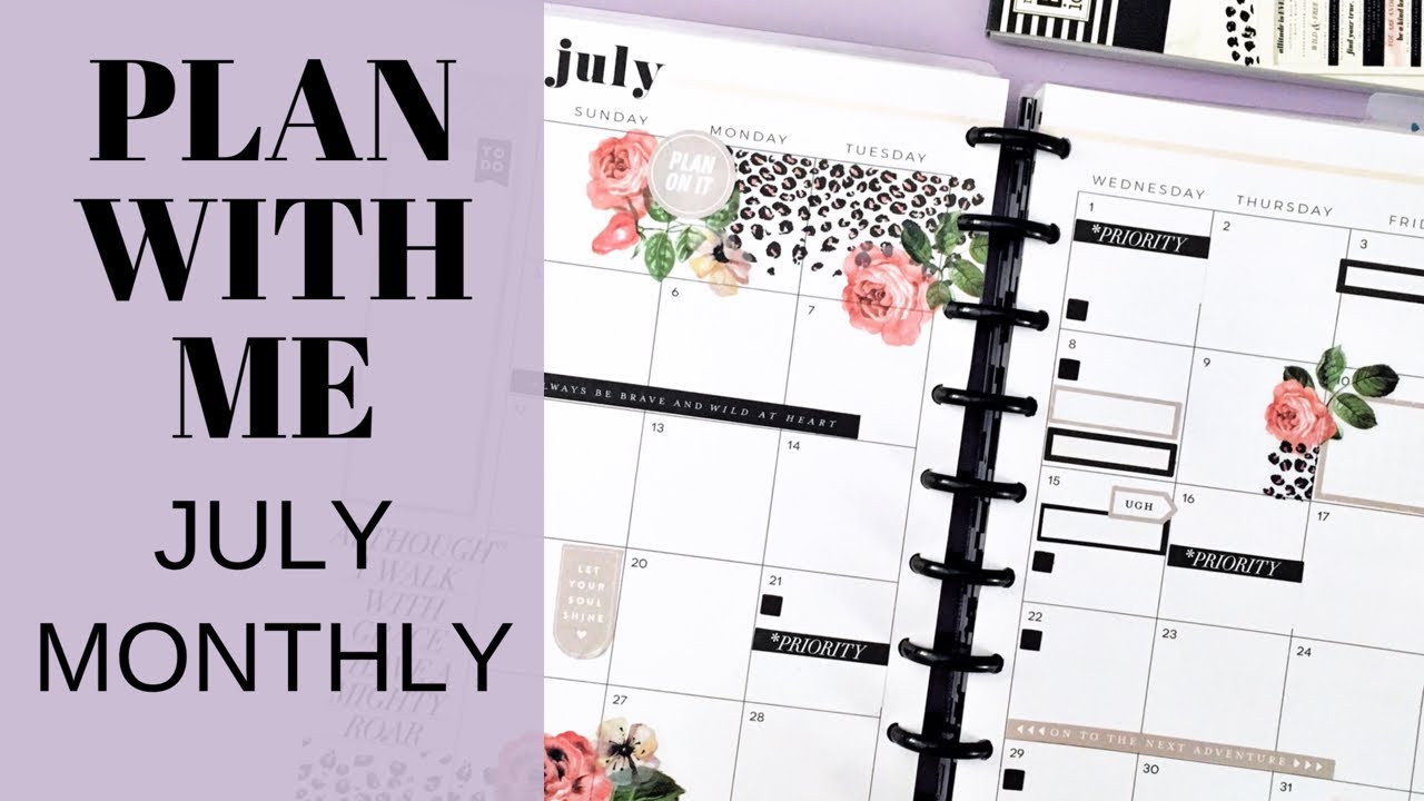 PLAN WITH ME | July 2020 Monthly | Classic Happy Planner®️