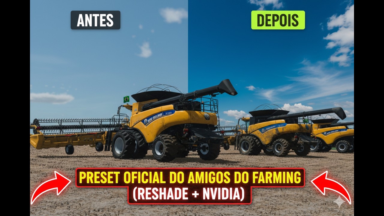 COMO DEIXAR O FS22 REALISTA! 🚜 O Preset Oficial do Amigos do Farming (Reshade + NVIDIA)