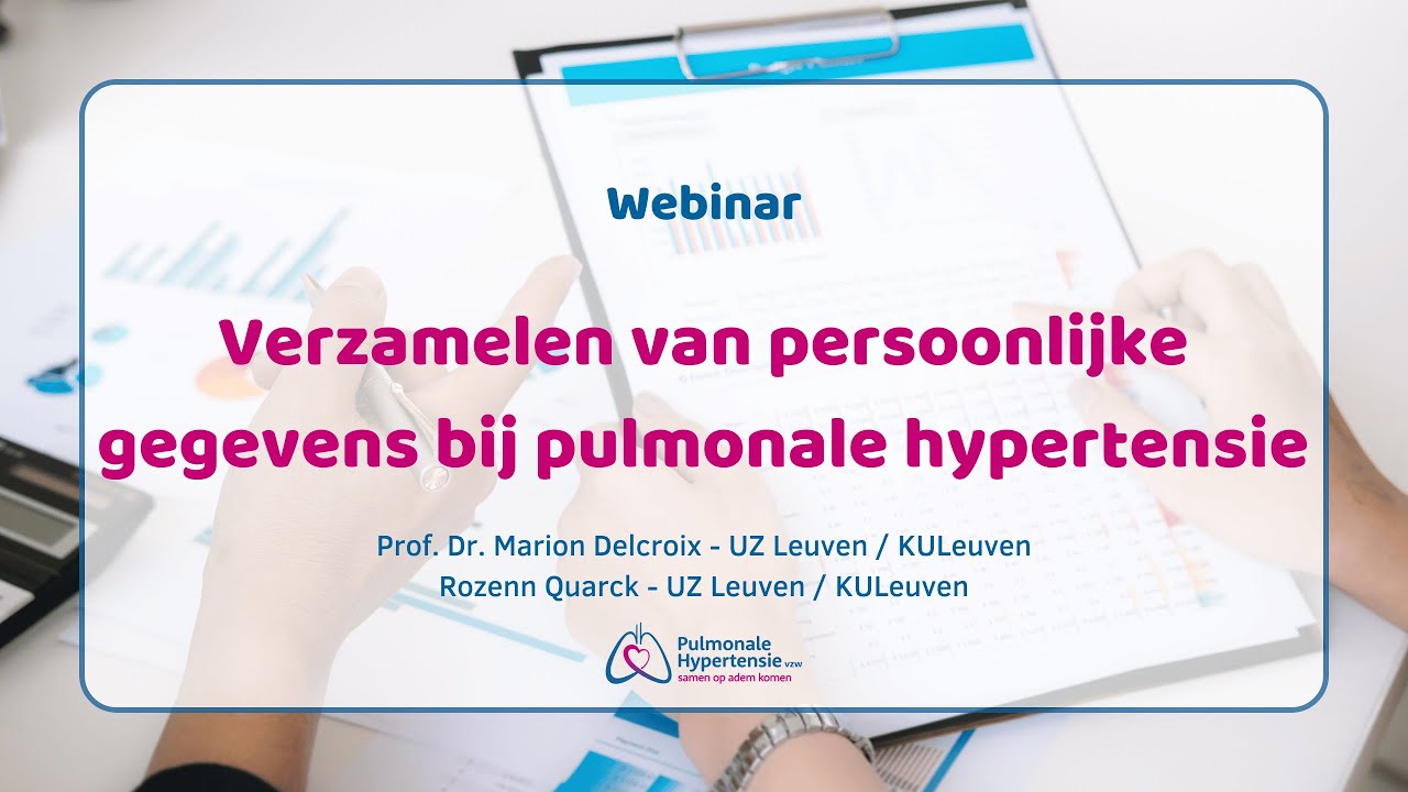 Webinar - Verzamelen van persoonlijke gegevens bij pulmonale hypertensie