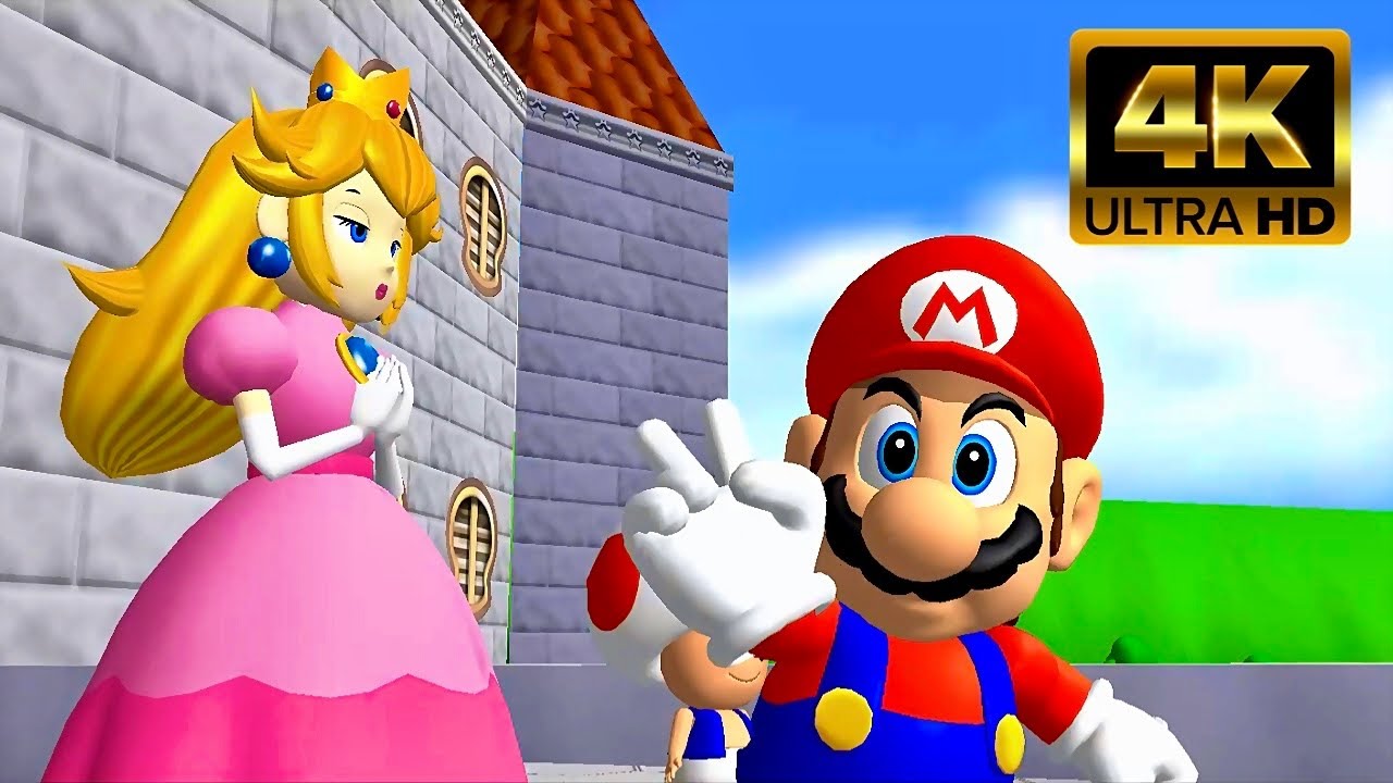 Super Mario 64 HD Final Boss + Ending - 4K