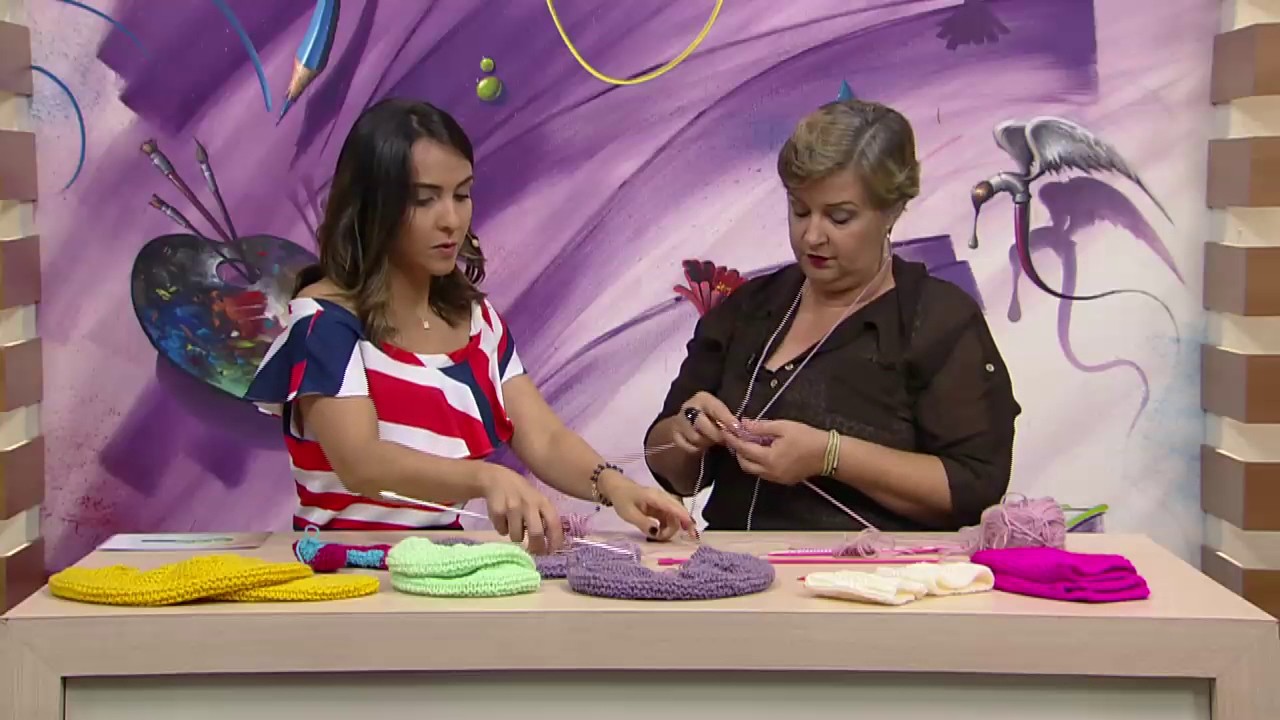 Mulher.com - 17/11/2016 - Meia melancia em tricô - Rosangela Chicote PT2