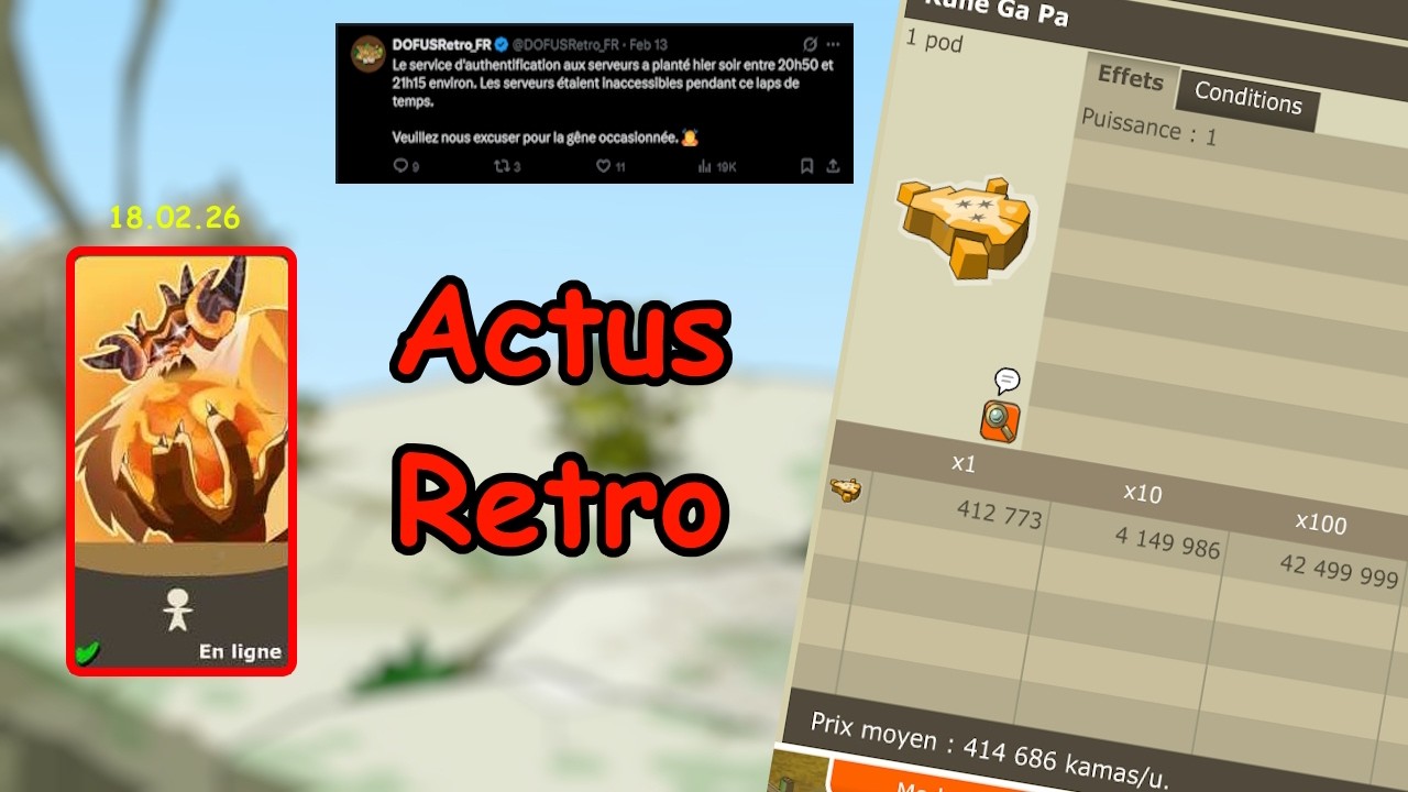 Serveurs Saisonniers / Bug et Economie Les Z'ACTUS DOFUS RETRO #1