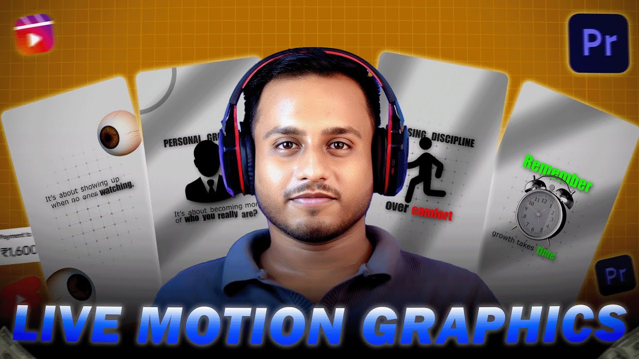 Live Motion Graphics Reel Editing Tutorial | Complete Premiere Pro Tutorial