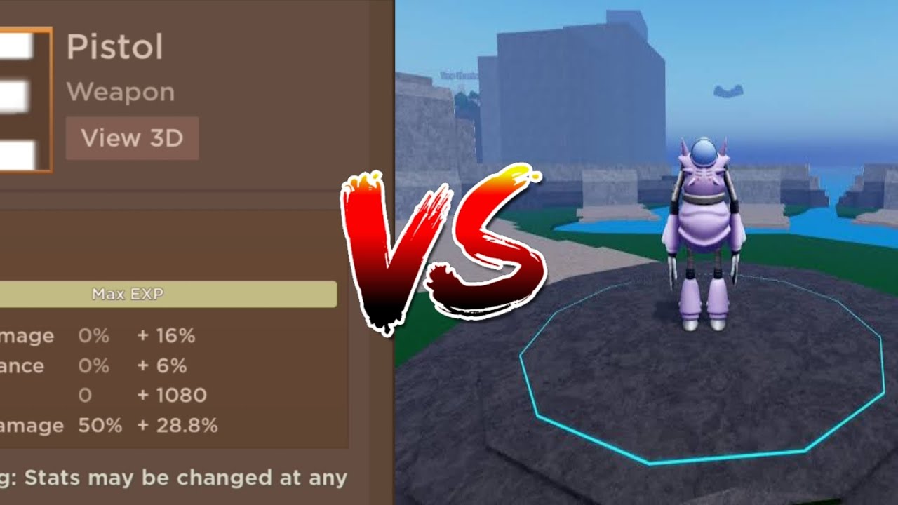 Killing Mecha Soldier using only Pistol Dragon Blox
