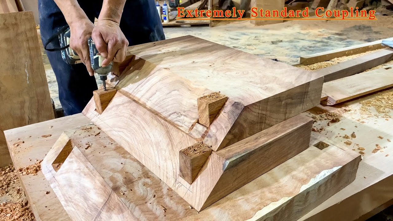 Solid Wood Processing With Beautiful Wood Grains - Extremely Beautiful Solid Wood Furniture
