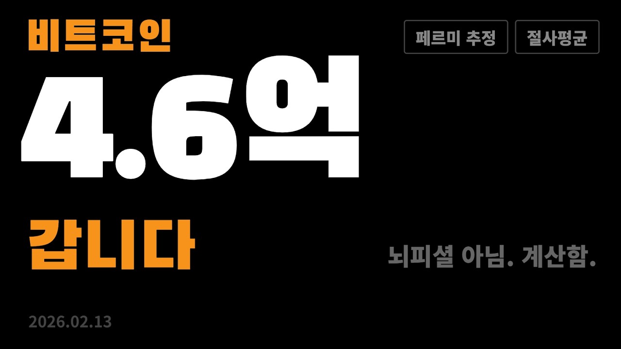 비트코인 4.6억 갑니다 (페르미 추정)