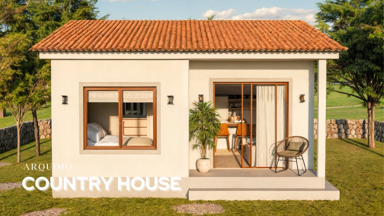 Plano de Casa 6X6 | Com 1 Quarto | Mini Casa 36 M²| 6X6 HOUSE (36 SQM)| Small House Design Idea