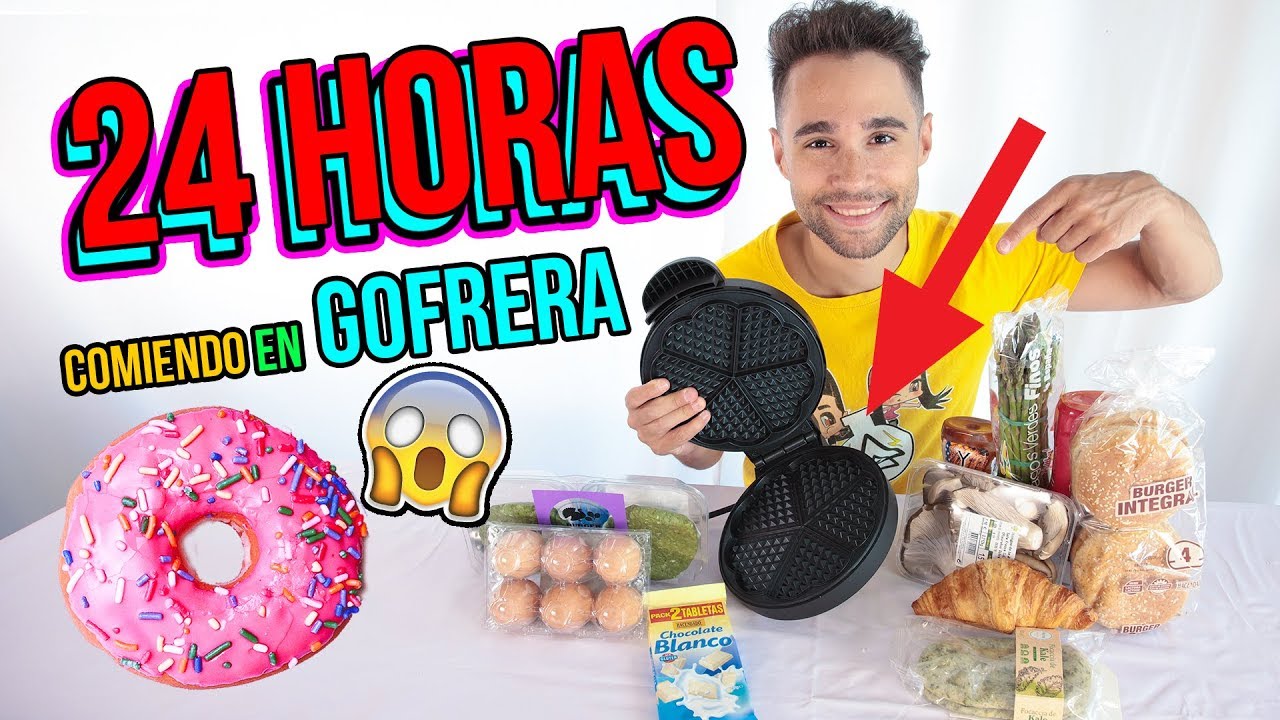 24 horas comiendo en una gofrera - All day eating in Waffle maker Mayden