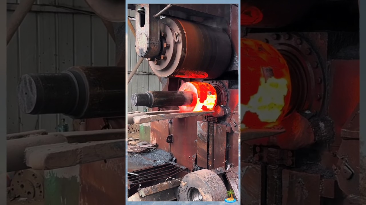 The precision rolling process of a seamless steel pipe from raw material to finished product.