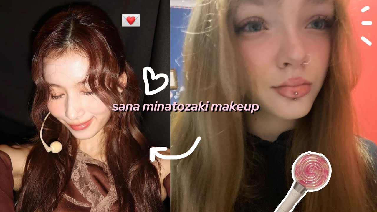 💌: doing my MAKEUP like SANA from TWICE🎀🍭