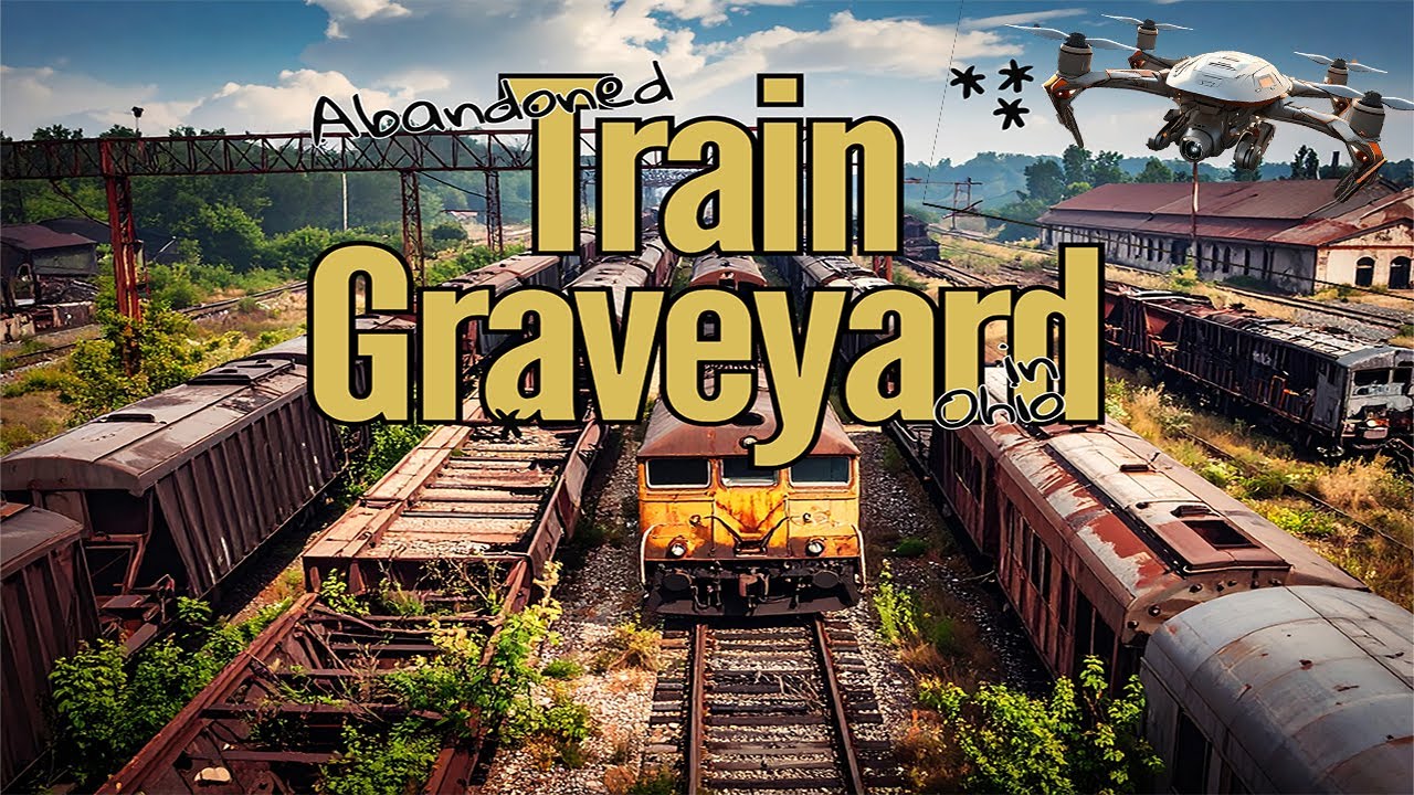 Exploring a Train Graveyard in Ohio (Drone)