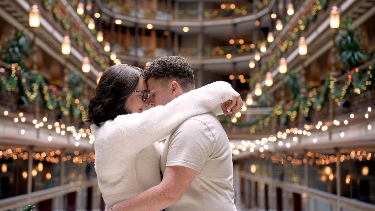 Cleveland Arcade Engagement Session | Kylie & Jayden