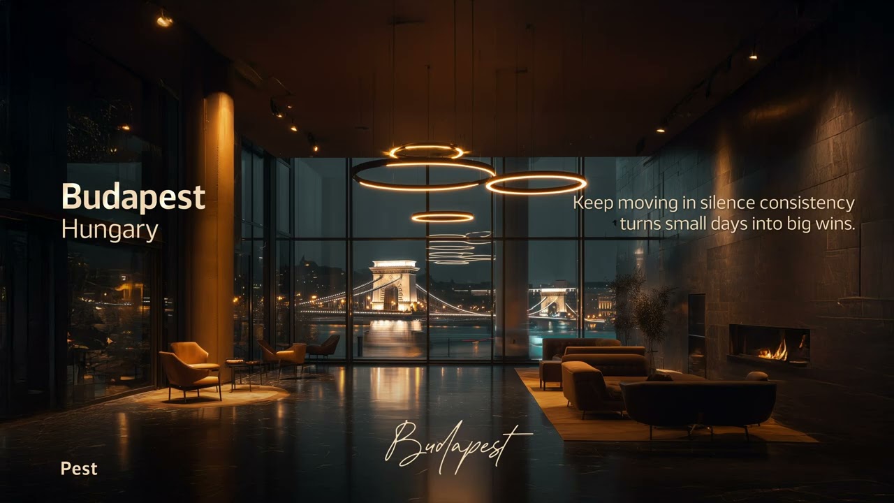 Lounge Jazz &ndash; Budapest Luxury Hotel Lobby Night