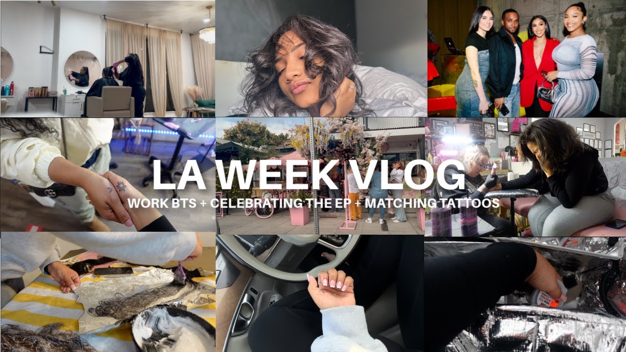 LA VLOG | work bts + celebrating the EP + matching tattoos + more