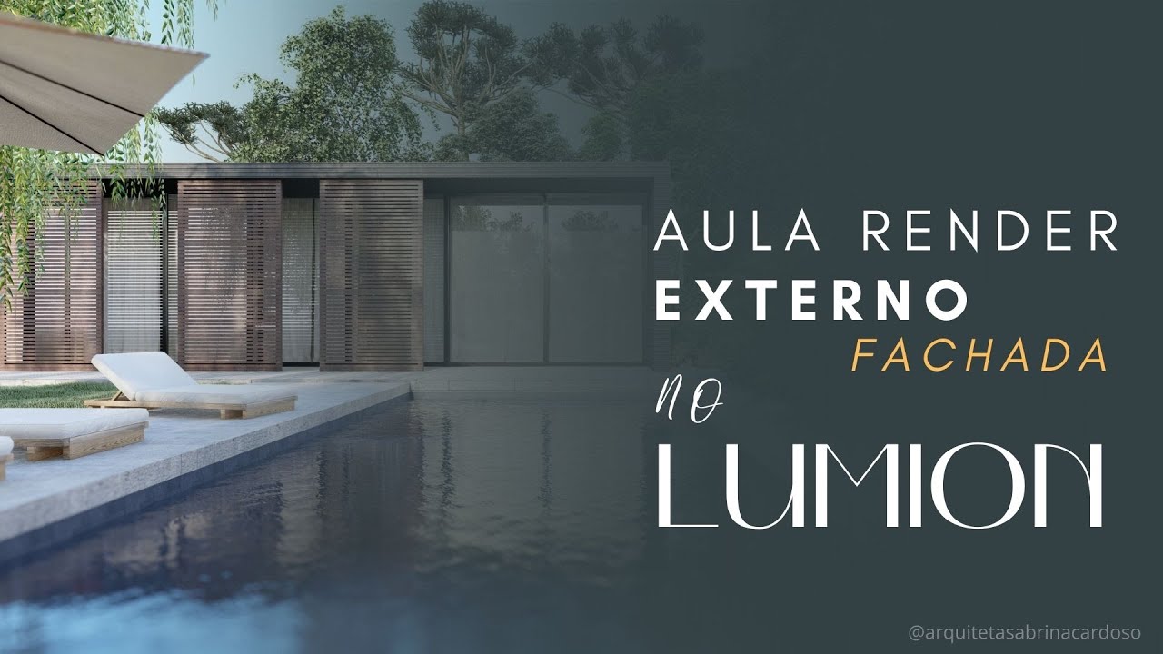 Aula render externo - fachada no LUMION