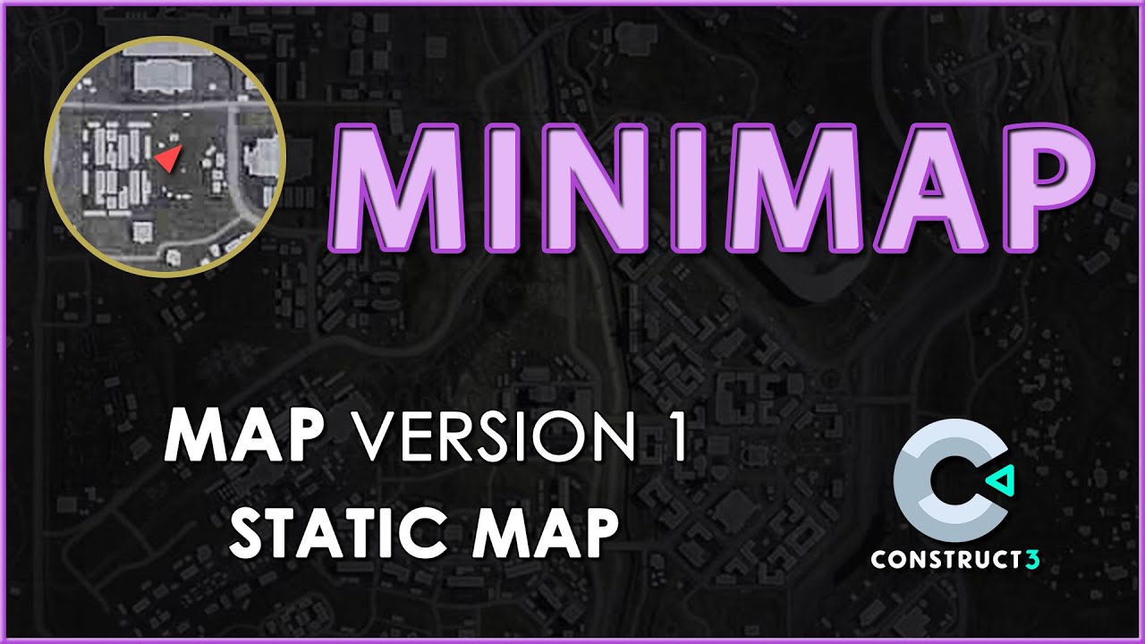 Construct 3 Minimap Tutorial - Version 1 - static map, full map