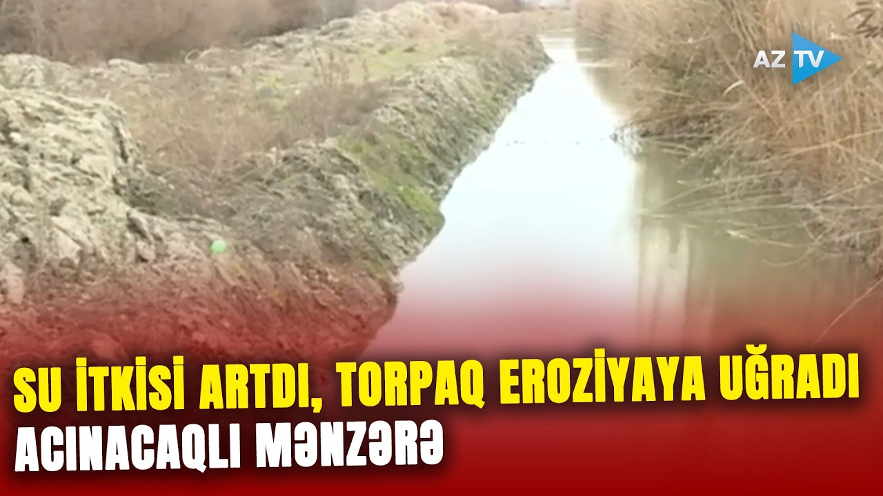 Fermerlərin işi ÇƏTİNLƏŞDİ: kanalları lil basdı - Sabirabadda SON VƏZİYYƏT