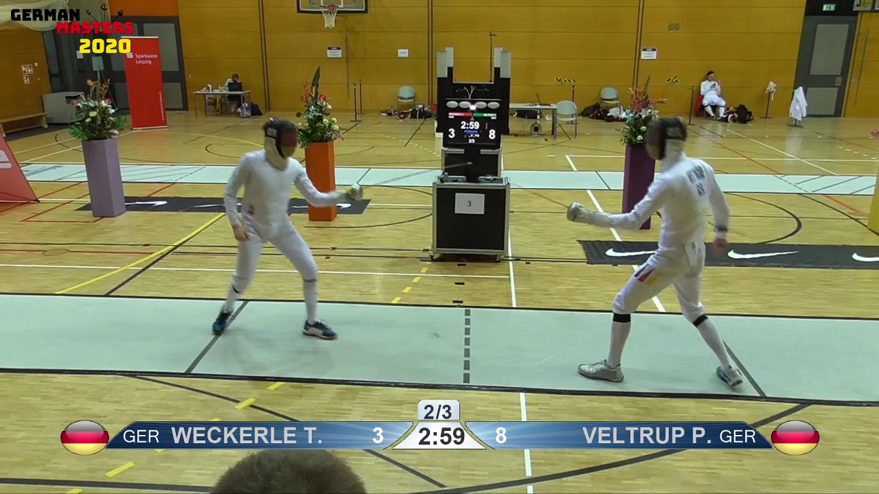 German Masters 2020 Men Epee Individual Siegerlauf B 2 VELTRUP vs WECKERLE