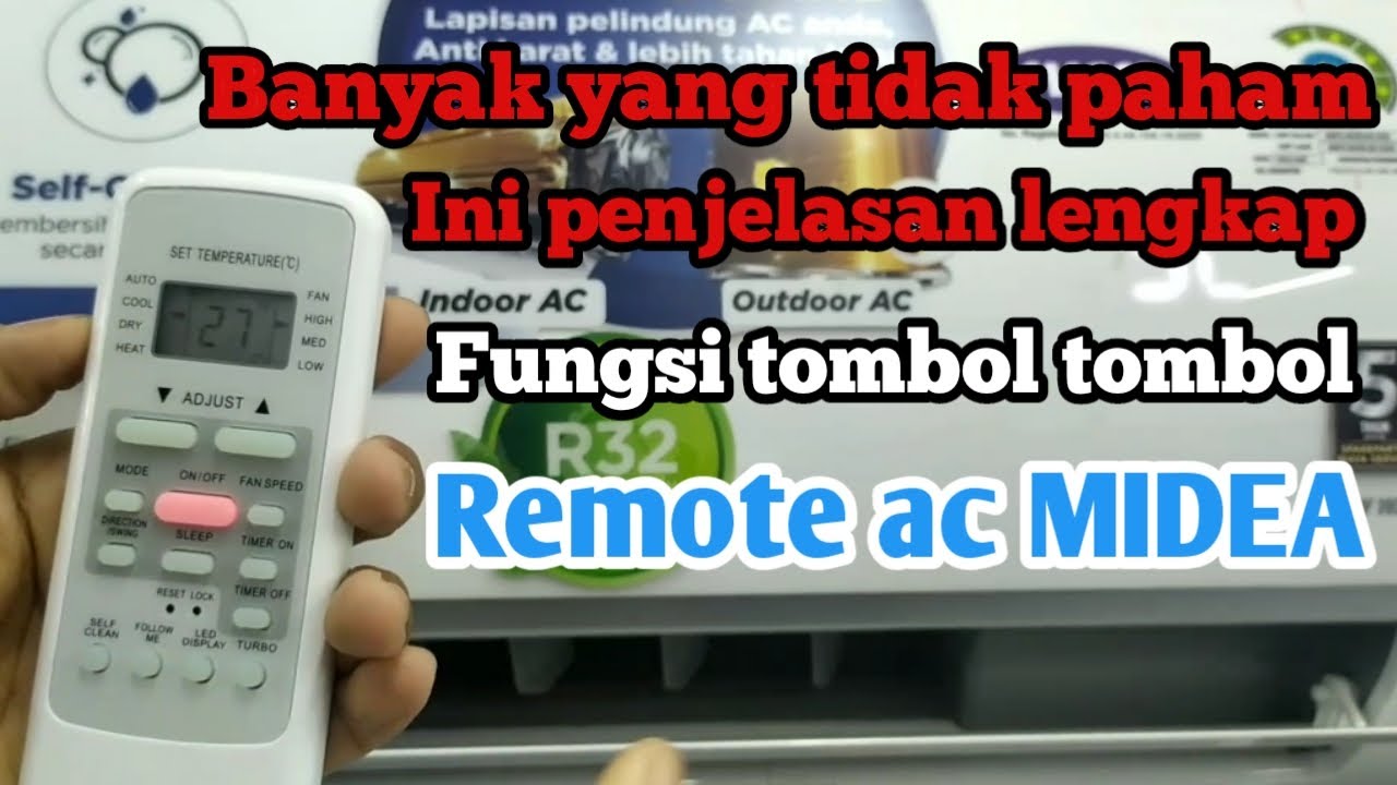 Penjelasan lengkap dan fungsi semua tombol pada remote ac midea@Jeka Joka Tutorial