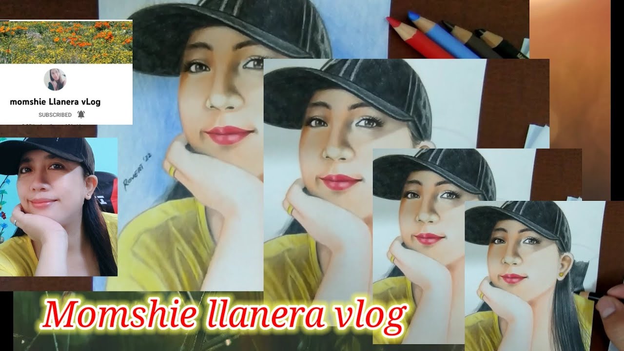 100 drawing challenge|21-100|portrait drawing momshie llanera vlog