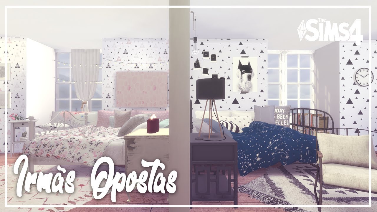 The Sims 4 | Speed Build | Quarto Irmãs Opostas (Bedroom Opposite Sisters)