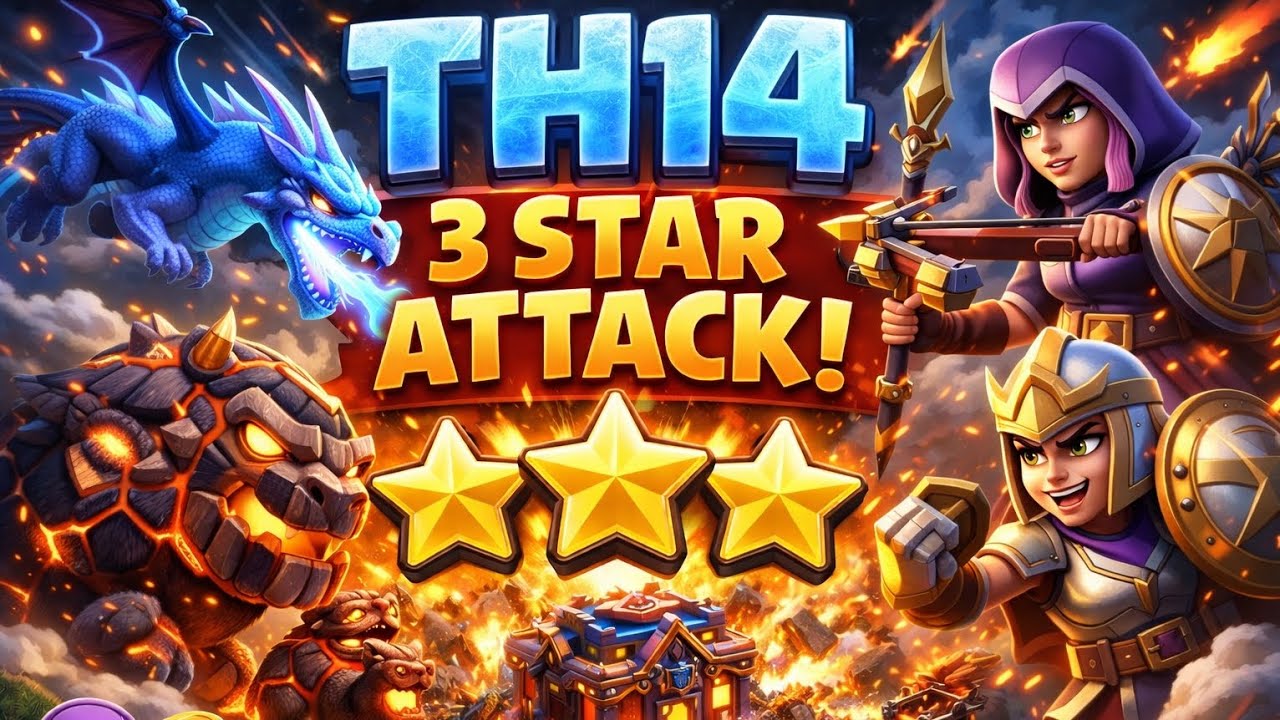 Pro Strategy for TH14 | Easy 3 Star Attack Tutorial 🏆 #ClashOfClans #TH14 #3StarAttack #COC  