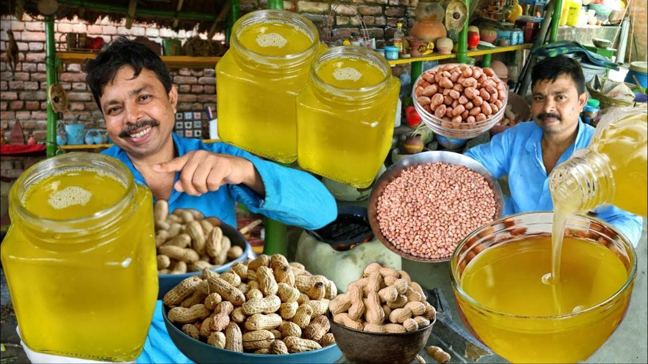100% Pure मूंगफली का तेल निकालिये बिना मशीन Peanut oil making at home मूंगफली तेल ऐसे बनाया जाता है