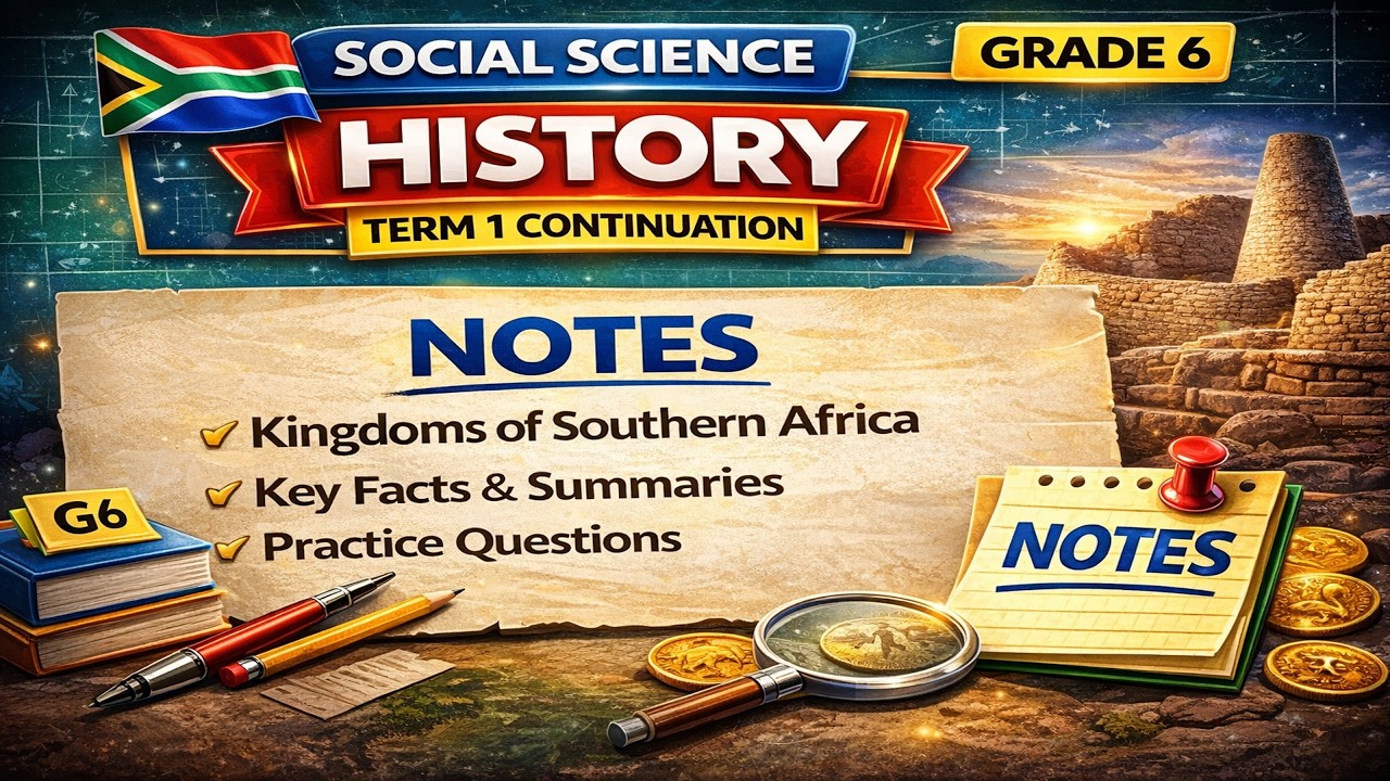 Grade 6 HISTORY Continuation Term 1 Notes @mathszoneafricanmotives