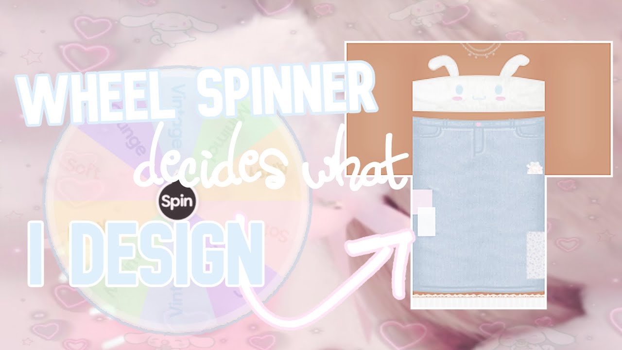 WHEEL SPINNER CHOOSES WHAT I DESIGN ⌒*ﾟ. | ROBLOX speed design