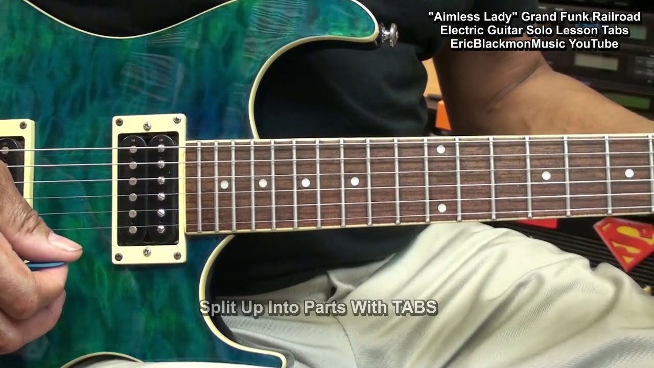 Mark Farner's AIMLESS LADY Grand Funk Railroad Guitar Solo Lesson w TABS @EricBlackmonGuitar