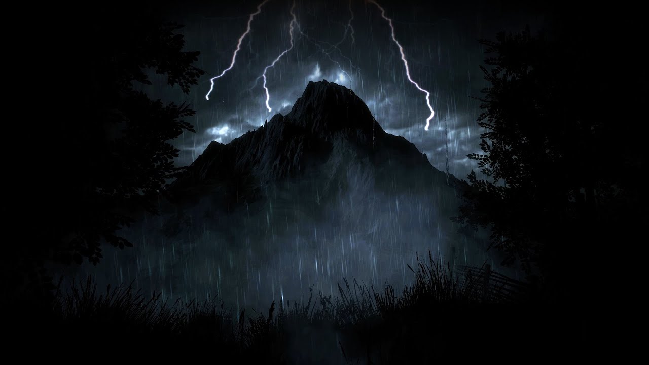 Mountain Rainstorm and Strong Thunder to Fall Asleep Fast | Nature Sounds to Calm Down - Heavy Rain