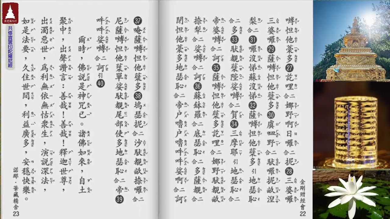 圓覺彌陀村  共修《一切如來心秘密全身舍利寶篋印陀羅尼經》、咒