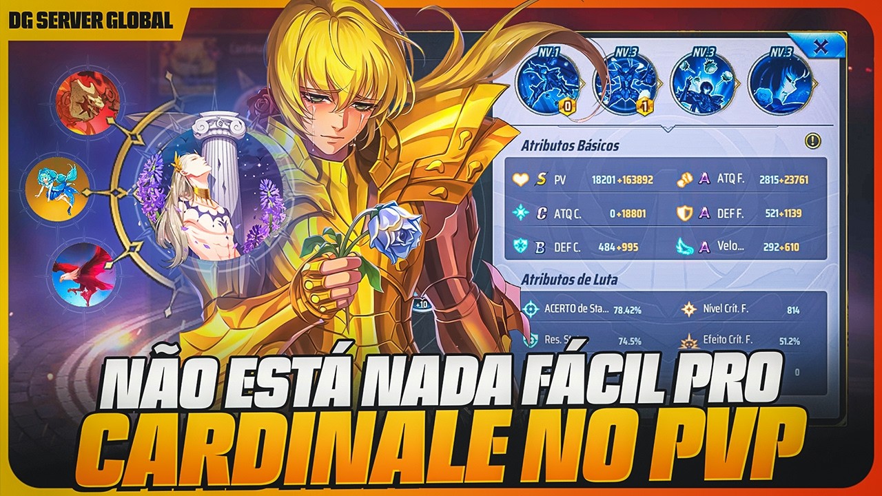 🌹😓 NÃO ESTÁ NADA FÁCIL PARA O CARDINALE - TESTES PRÁTICOS DO PERSONAGEM 1333 NO PVP GLOBAL 😓🌹