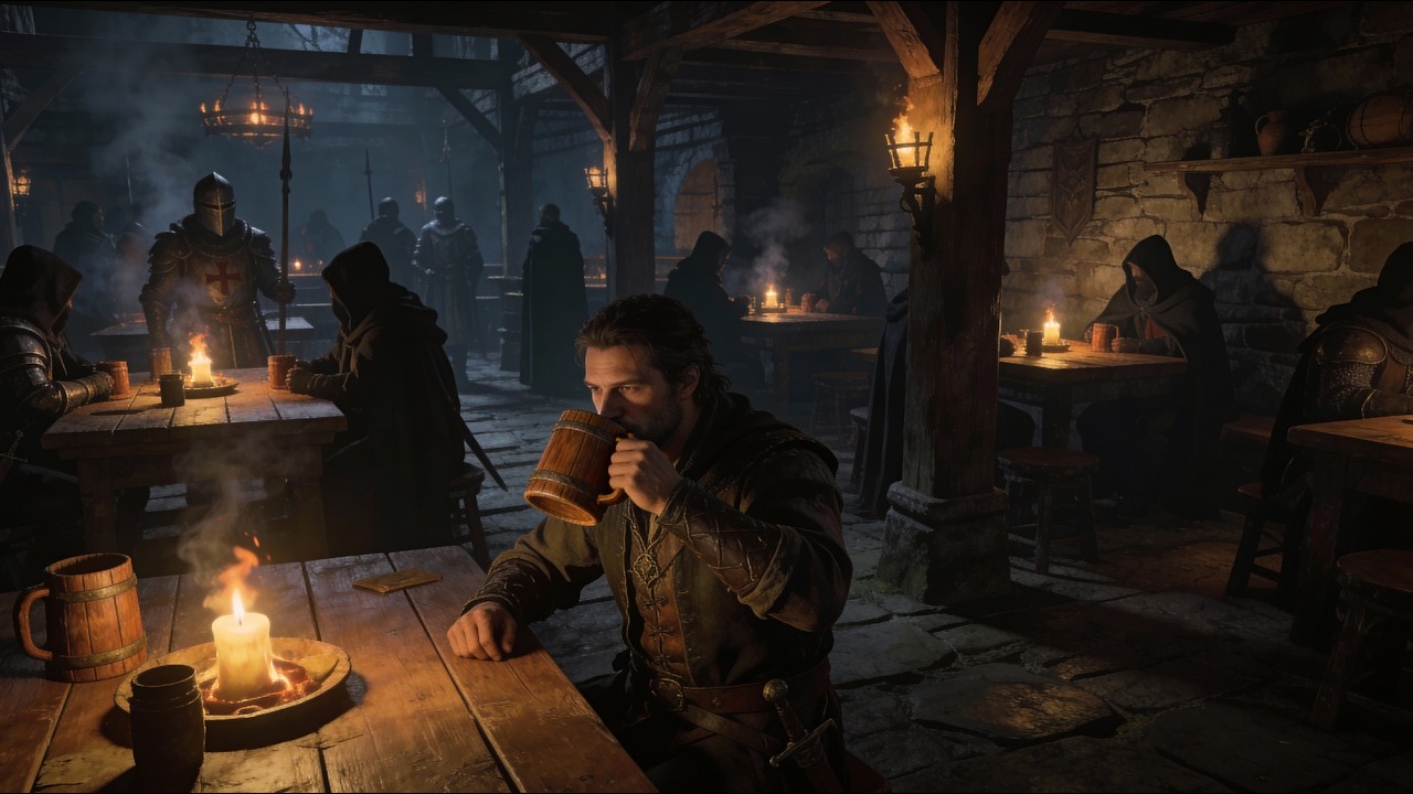 Bustling Medieval Tavern | D&D Background Music