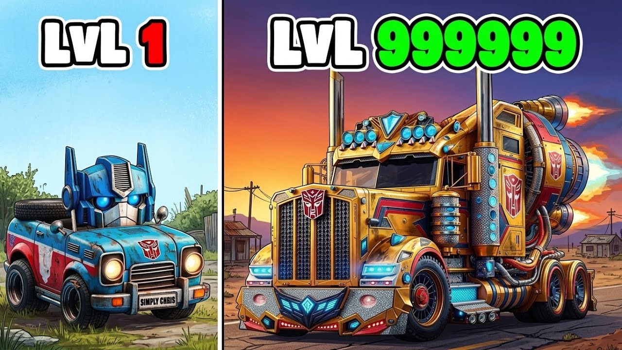 Level 1 to Level 1,000,000 Transformer Car in GTA 5