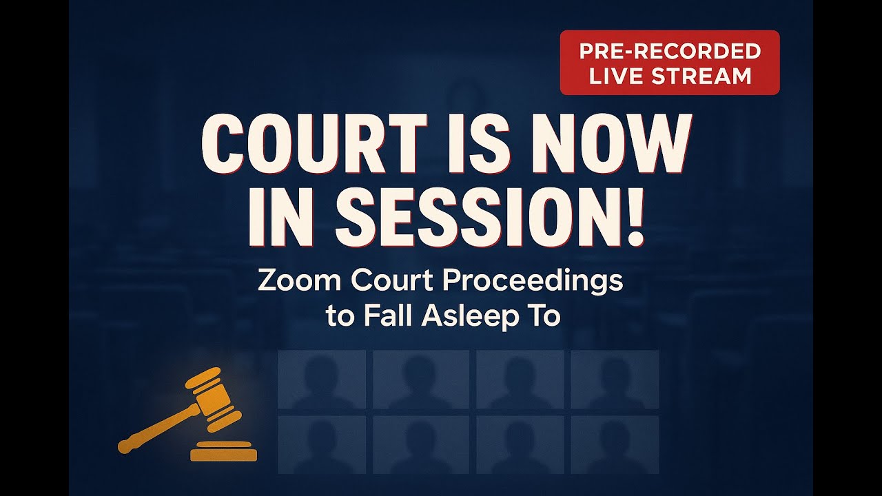 Court is Now In Session! Zoom Court Proceedings to Fall Asleep To!