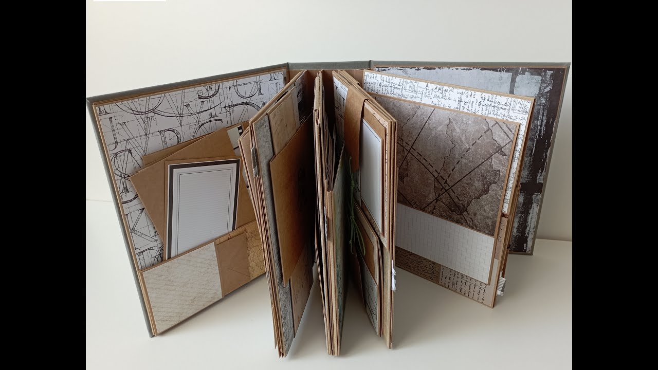 Młodzieżowy album dla chłopca z papierów z Action. Scrapbooking z elementami pop-up.
